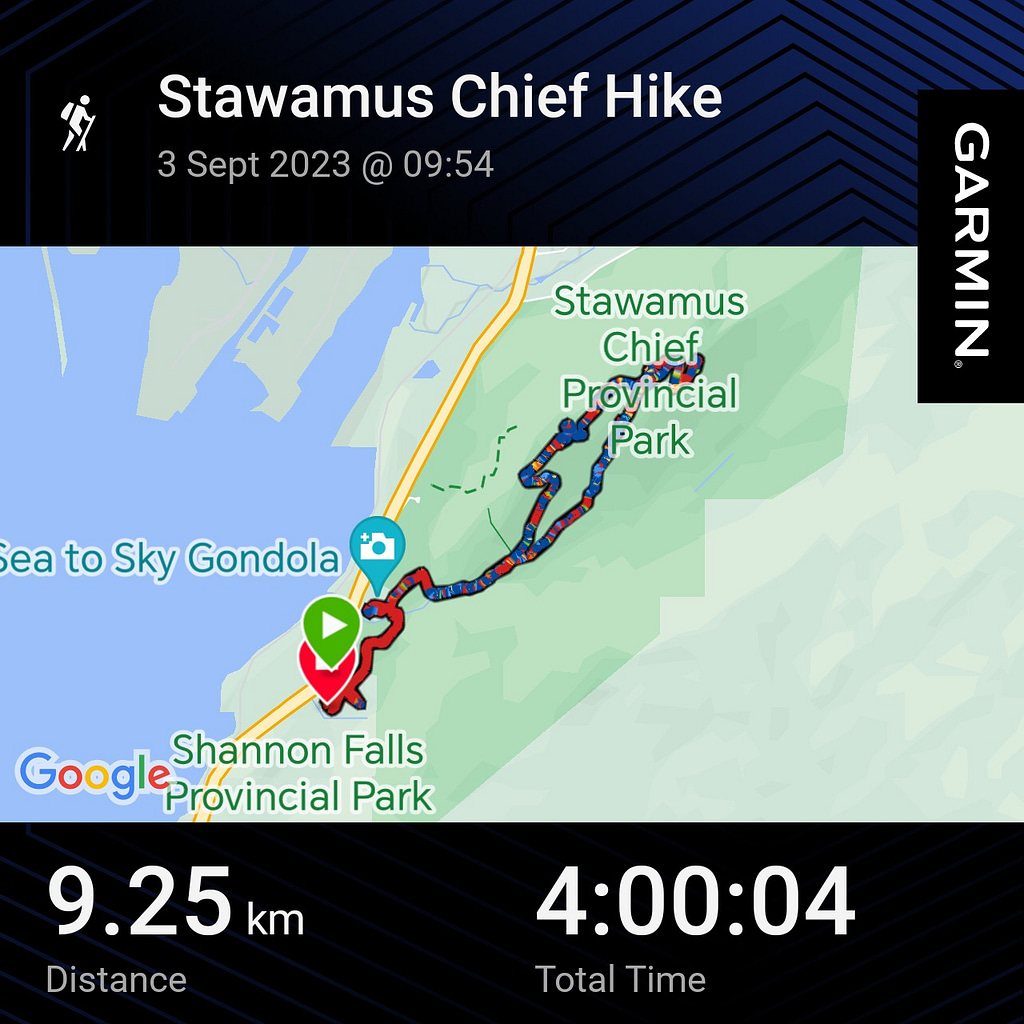 Stawamus Chief Garmin