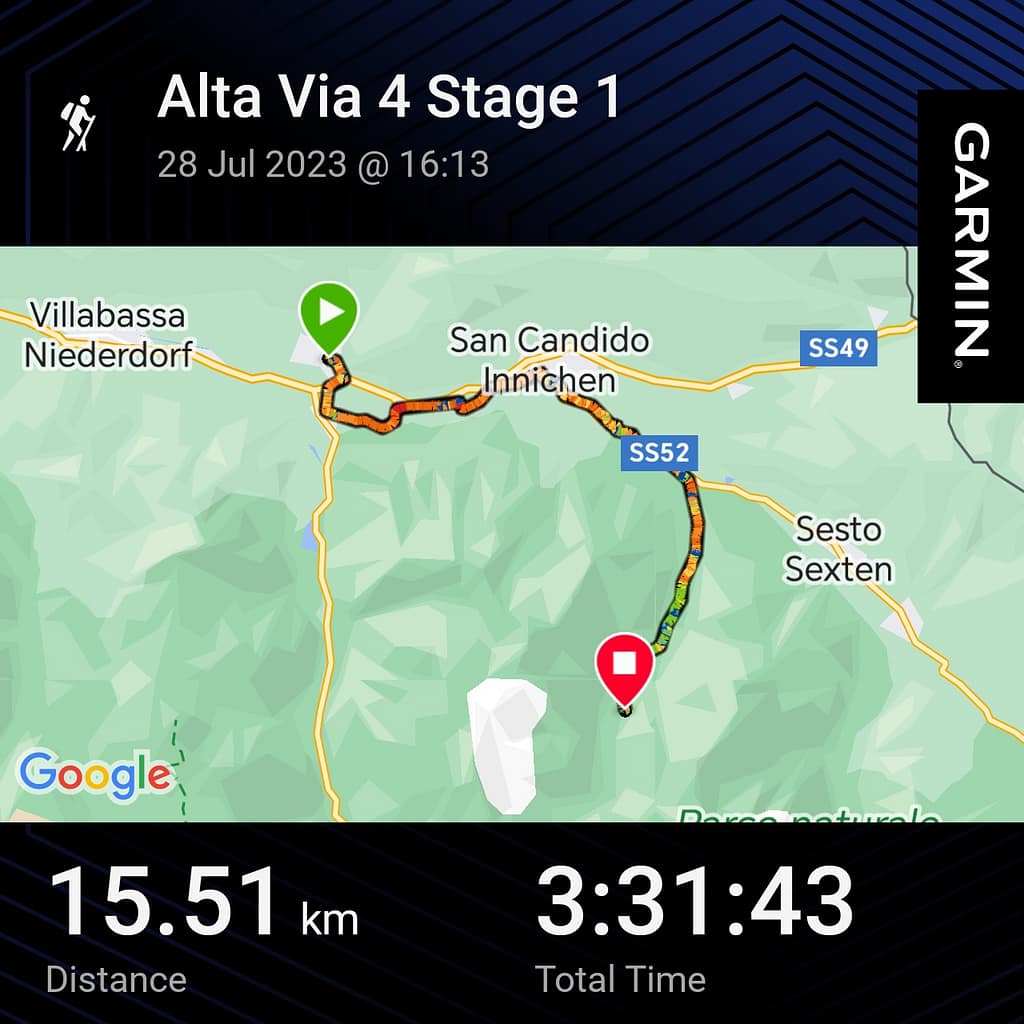 Alta Via 4 - Garmin Stage 1