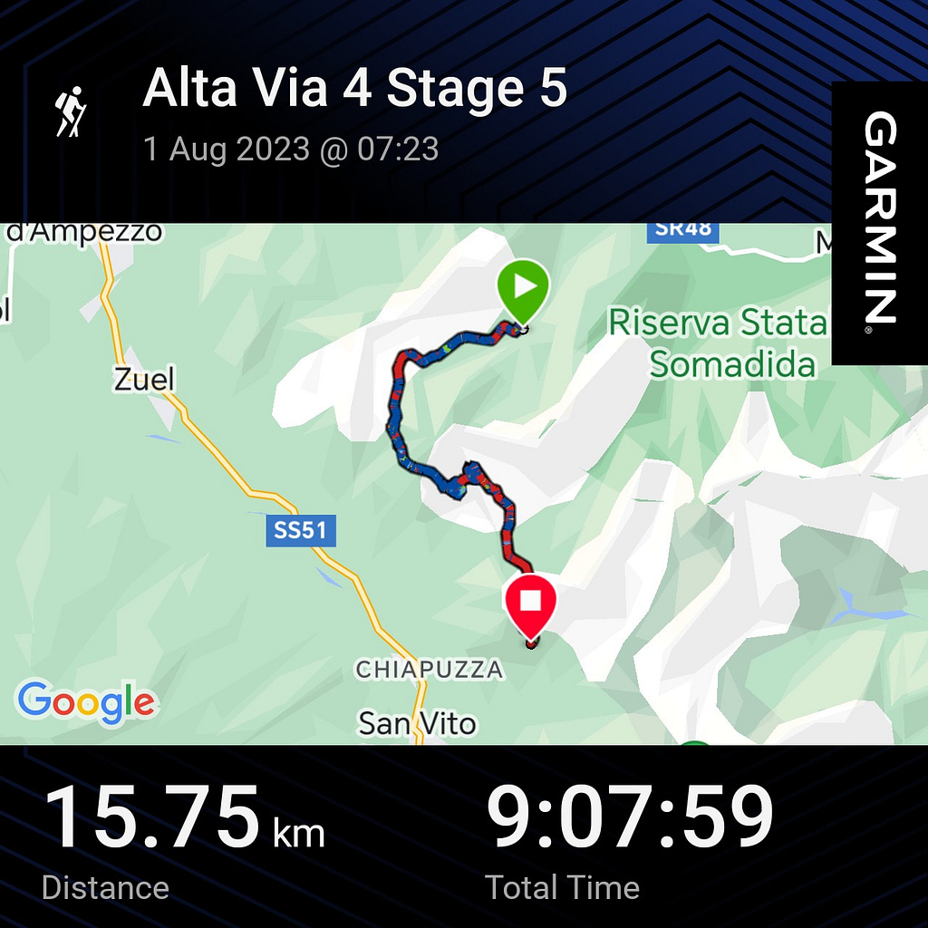 Alta Via 4 - Garmin Stage 5