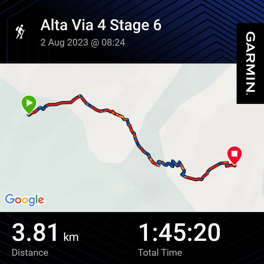 Alta Via 4 - Garmin Stage 6