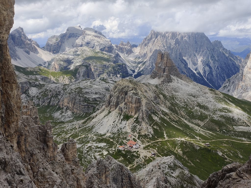 Rifugio Locatelli from Via Ferrata Innerkopfel